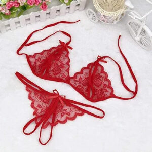 Imported Lingerie Set For Women Red Color Bikini Set